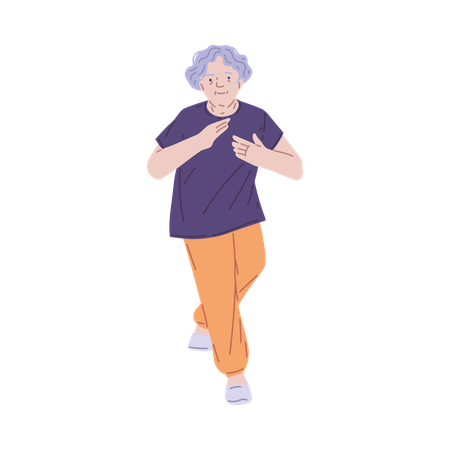 Elderly doing Tai Chi practice  Illustration