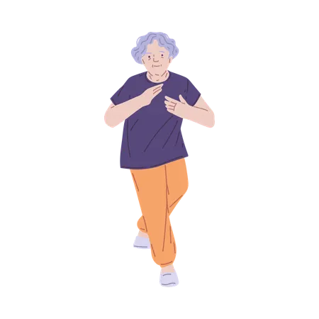 Elderly doing Tai Chi practice  Illustration