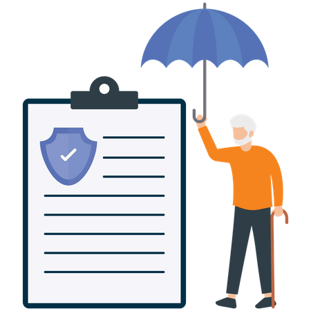 Elderly insurance  Illustration