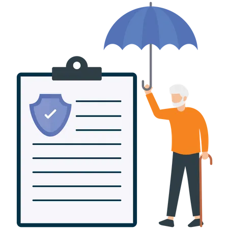 Elderly insurance  Illustration