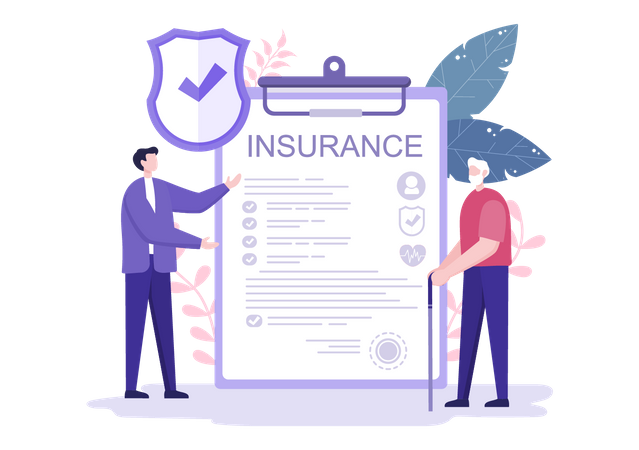 Elderly Insurance policy  Illustration