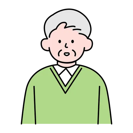Elderly Man  Illustration