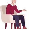 old man sitting in armchair