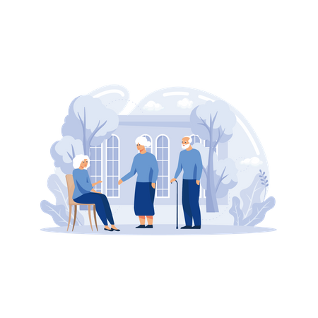 Elderly people Illustration