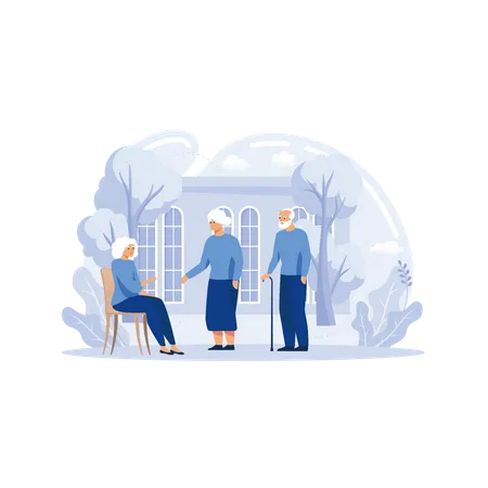 Elderly people  Illustration