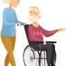 elderly people illustrations