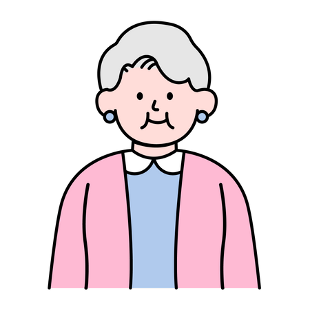 Elderly Woman  Illustration