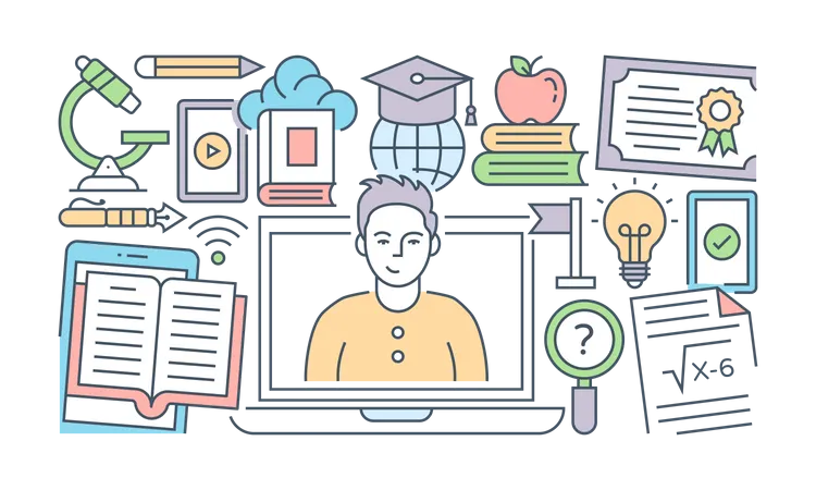 Elearning  Illustration