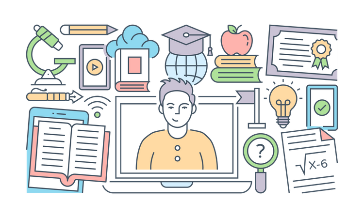 Elearning  イラスト