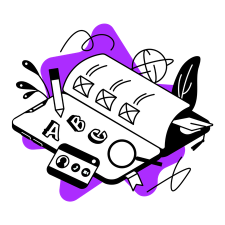 ELearning platform  Illustration