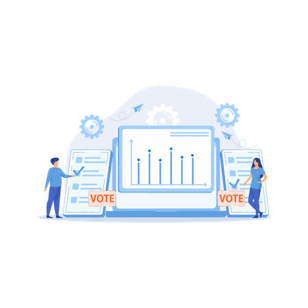 Elecciones en línea  Ilustración