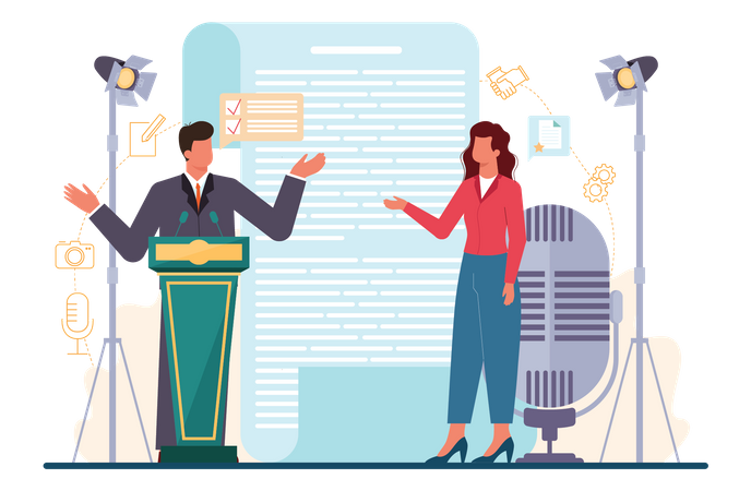 Election Speech  Illustration