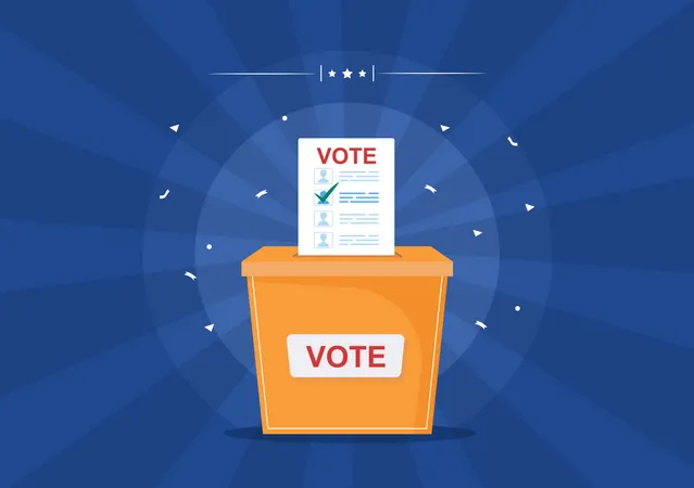 Election vote counting  Illustration