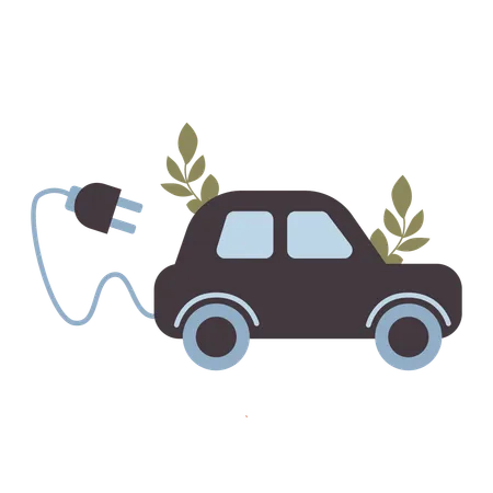 Electric Car  Illustration