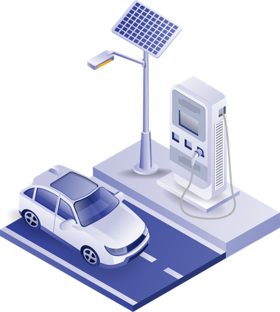 Electric car charger  イラスト