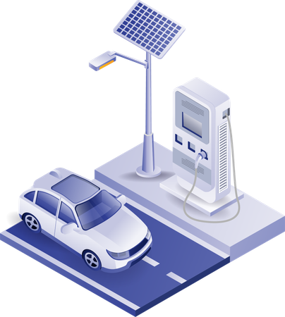 Electric car charger  Illustration