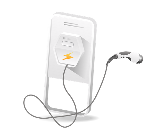 Electric car charging machine  Illustration