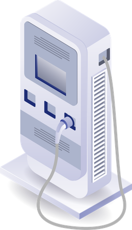 Electric car charging machine  Illustration