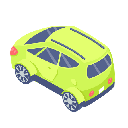 Electric car  Illustration