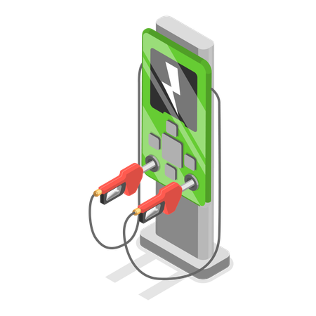 Electric charging station  Illustration