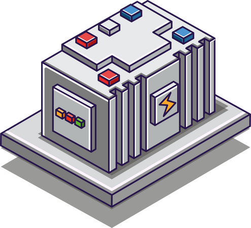 Electric energy storage battery  Illustration