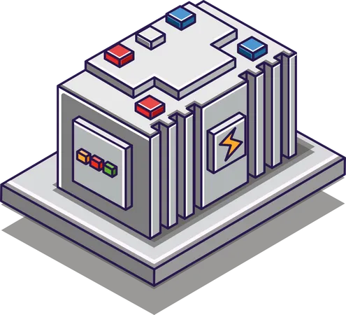 Electric energy storage battery  Illustration