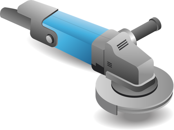 Electric grinding machine carpentry tool  Illustration