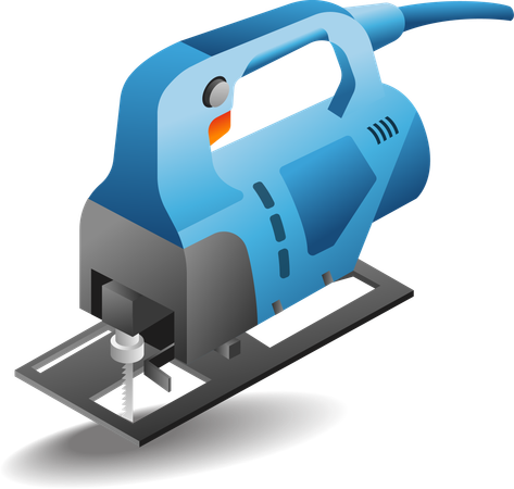 Electric jigsaw tool  Illustration