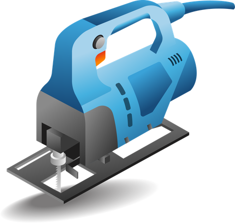 Electric jigsaw tool  Illustration