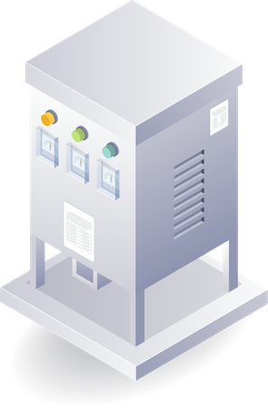 Electric panel control box  Illustration