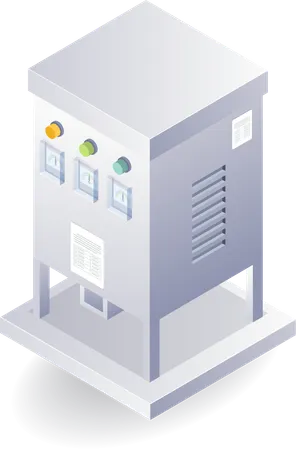 Electric panel control box  Illustration