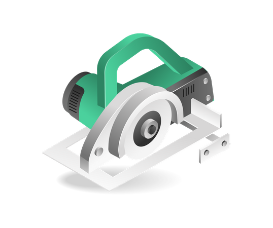 Electric sawing machine  Illustration