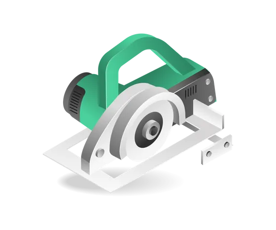 Electric sawing machine  Illustration