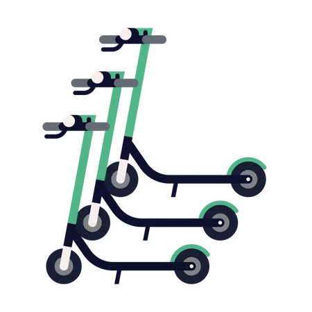 Electric Scooter on rent  Illustration