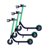 illustrations of electric scooter