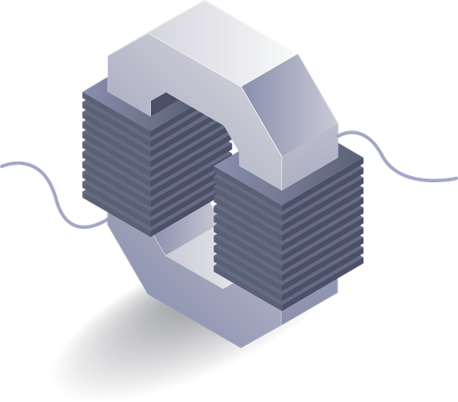 Electric transformer house  Illustration