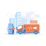 illustration for eco friendly logistics