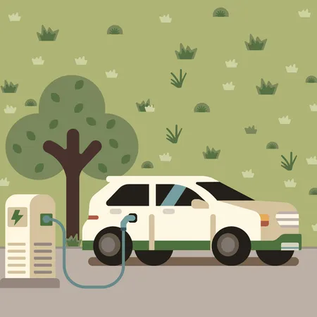 Electric Vehicle  Illustration
