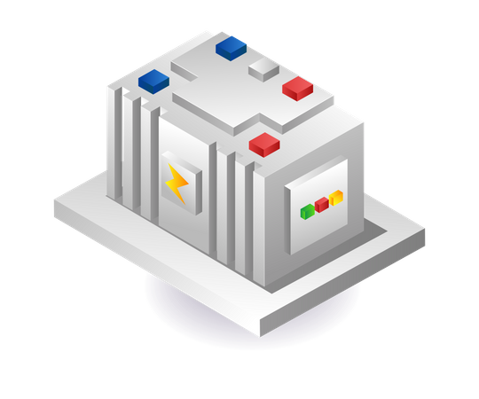 Electrical battery backup  Illustration