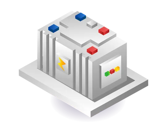 Electrical battery backup  Illustration