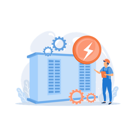 Electrical energy generation  Illustration