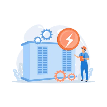 Electrical energy generation  Illustration