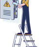 technician at work illustration free download