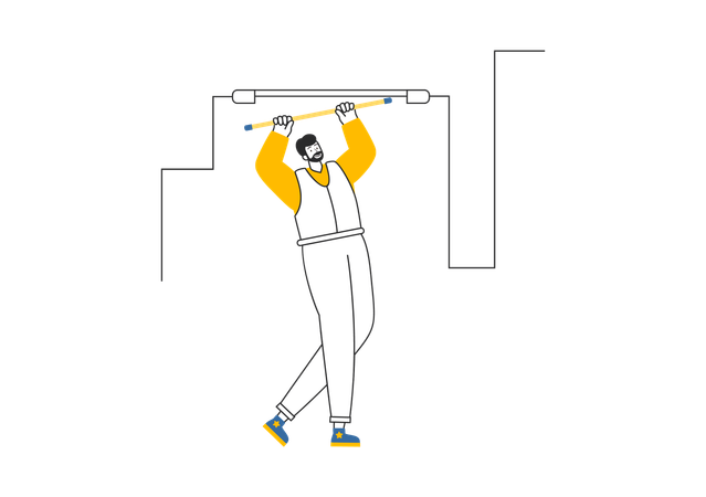 Electrician fitting light  Illustration