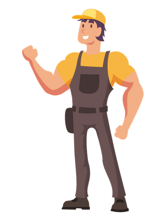 Electrician man  Illustration