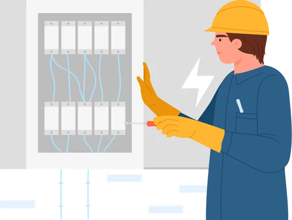 Electrician Repair Service  Illustration