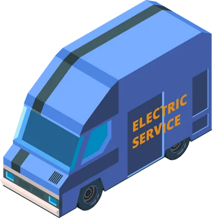 Electrician vehicle  Illustration