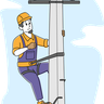 illustration for electricity line pole
