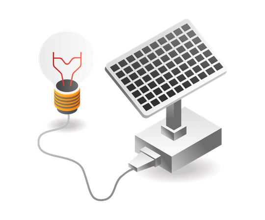 Electricidad solar  Ilustración