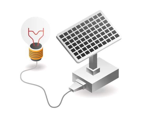 Electricidad solar  Ilustración